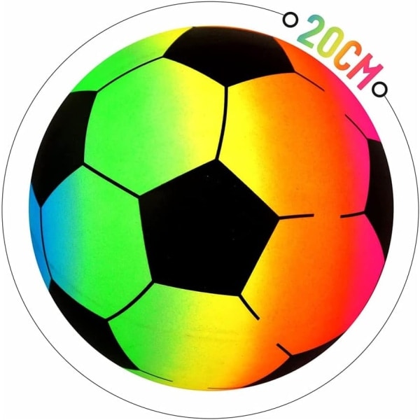 Fodbold Rainbow Fodbold Pvc Multicolor Design Boldsport Udendørs Pool Strand Legeplads Havespil Børn Børn Drenge Piger Legetøj 20 cm (kun 1 bold)