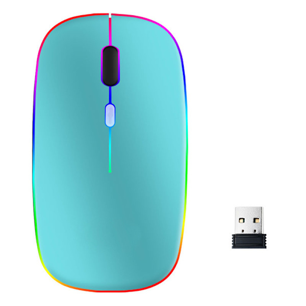 Trådløs Bluetooth Mus USB Lading Blå Blue