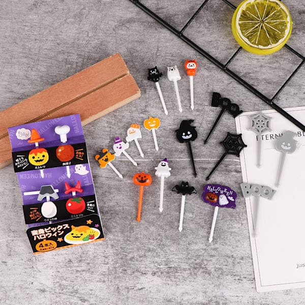 1-pack Halloween Cocktailpinnar Fruktgaffel Mode Barn Hol A2 one size A2