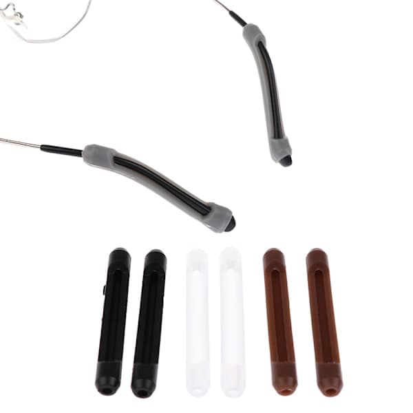 Briller Anti-Slip Silikone Ørekrog Stang Top Holder Brille Sort