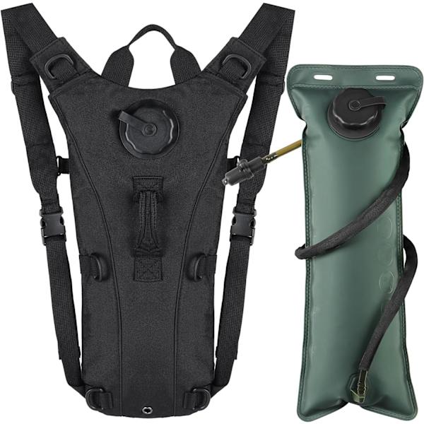 Lättviktsryggsäck för vätska med 3L vattenbehållare, unisex löpningsryggsäck för mountainbike, cykling och vandring Black