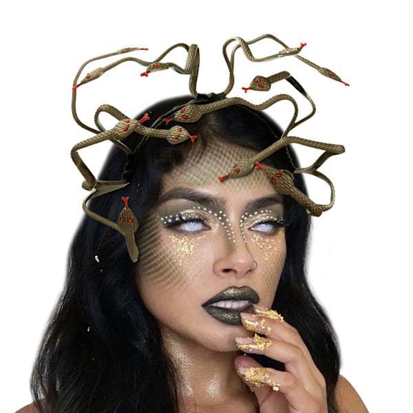 Medusa Slangehode Diadem Gresk Gudinne Hodebånd Maskerade Hodeplagg Halloween Cosplay Karneval Festtilbehør for Kvinner Jenter