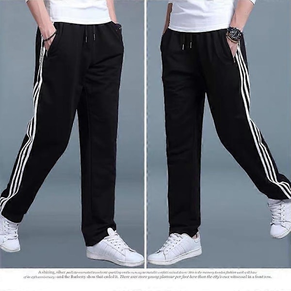 Mjukisbyxor Herrbyxor Stor Storlek Lös Casual Student Mjukisbyxor Herr Rak Byxa Lång Byxa grey 4XL