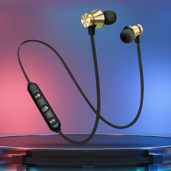 Trådlös Bluetooth 5.0 hörlurar In-ear Earbud Headset Sporthörlurar H Gold