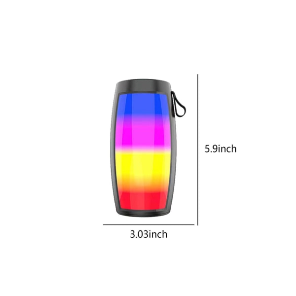 Bluetooth 5.0 Colorful Streamer Audio Portabel Bluetooth Audio Subwoofer Surround Sound Hifi-högtalare