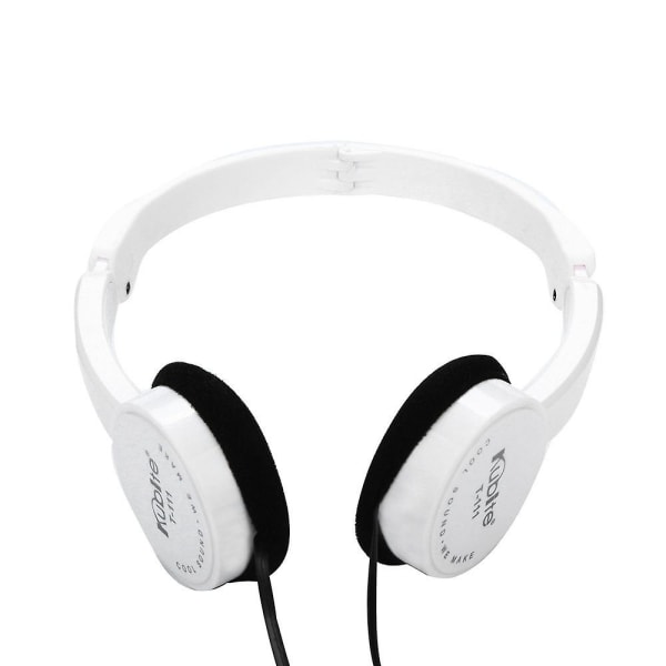 Kubite Kids Wire Headset On Ear Vikbara stereoheadset för barn hörlurar White
