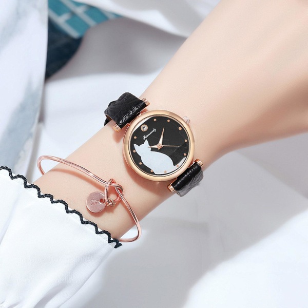 Casual armbandsur för kvinnor Watch bältesband Mode analoga armbandsur W
