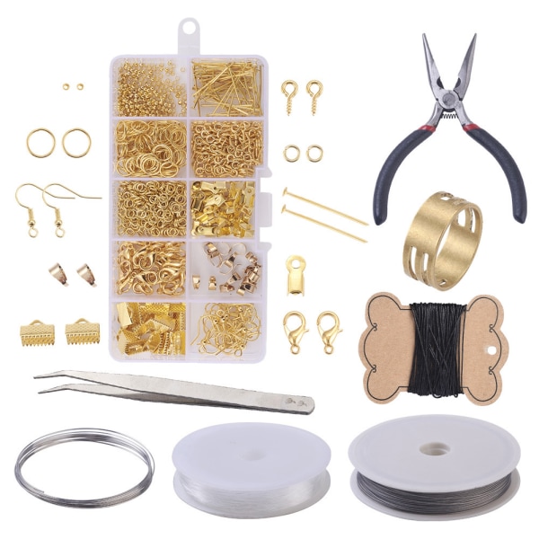 Material för tillverkning av armband med pärlor guld