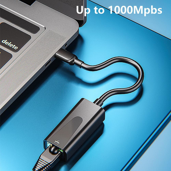 USB C till Ethernet Adapter Typec 30 till Rj45 nätverk Lan Gigabit 1001000mbps USB A 100mbps