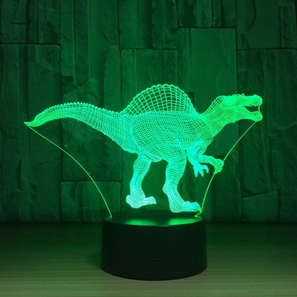 Barn Dinosaur Night Light 7 färgvariationer USB Dinosaur Night Light Barnfödelsedagspresent Heminredning X