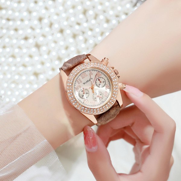 Casual watch för kvinnor Quartz Mesh bältesband Mode analoga armbandsur X