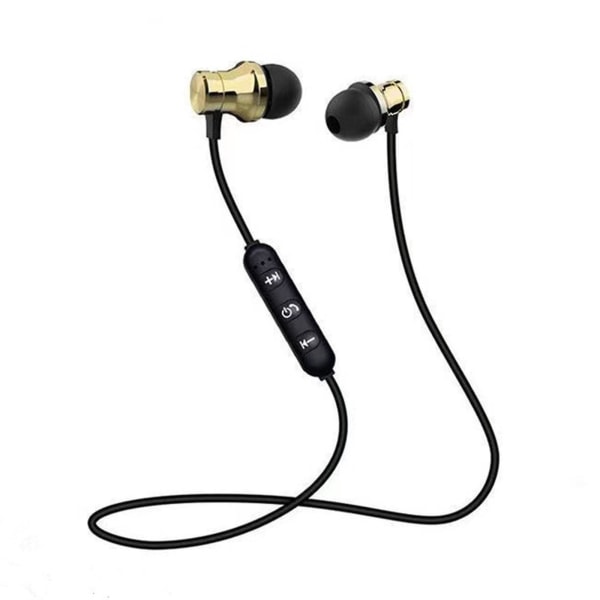 Trådlös Bluetooth 5.0 hörlurar In-ear Earbud Headset Sporthörlurar H Gold