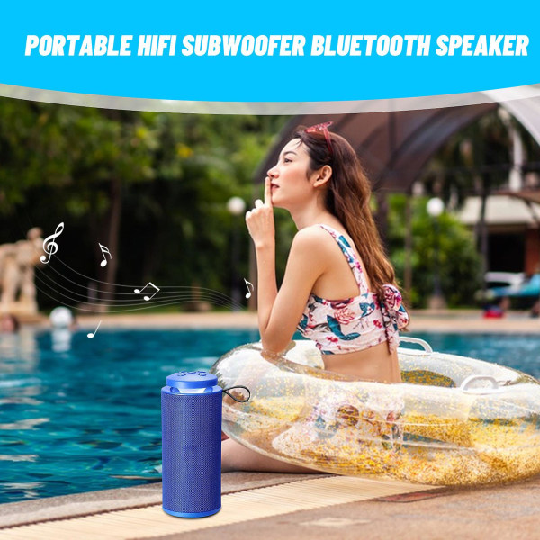 Bluetooth högtalare, trådlös Stereo Dual Pairing, Bärbar högtalare med HD Surround-basljud för utomhusbruk, camping, strand, sport, pool, dusch