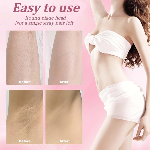 Glide Pro 3.0 Rakhyvel, Dusk Rakhyvel för Kvinnor, Dusk Glide Pro 3.0 Rakapparat, Duskofficial - 2 i 1 Elektrisk Silk Glide Pro Rakapparat, Smärtfri Håravlägsning rosa
