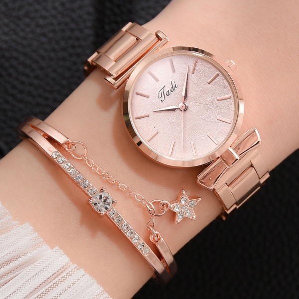 Kvinnor Quartz Analog Armband Small Watch Luxury Casual Armband Watches W