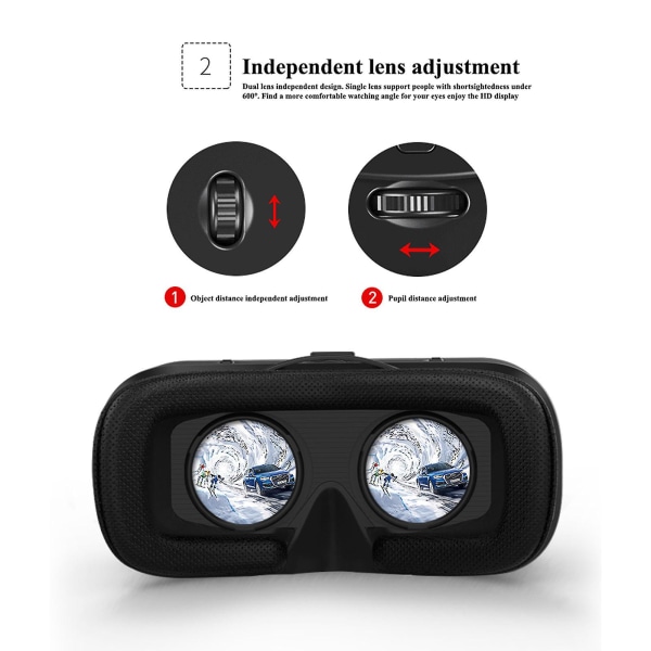 Det bästa Virtual Reality-spelglasögonsystemet för Vr-headset Vr-headset för och Android-telefoner Presenter för barn och vuxna G