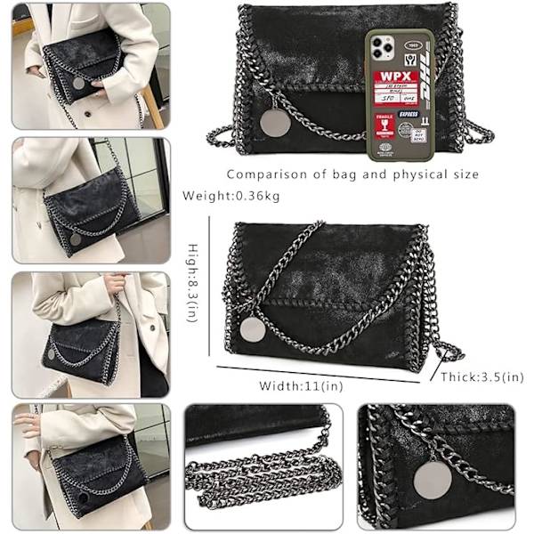 Damer Väska Handväskor Ny Casual Kedja En-axels Messenger Väska Trendig Dam Små Flik Cross Body Väskor Kopplingspungar Red