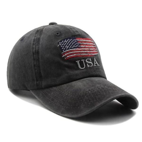 Amerikanska flaggan cap Black