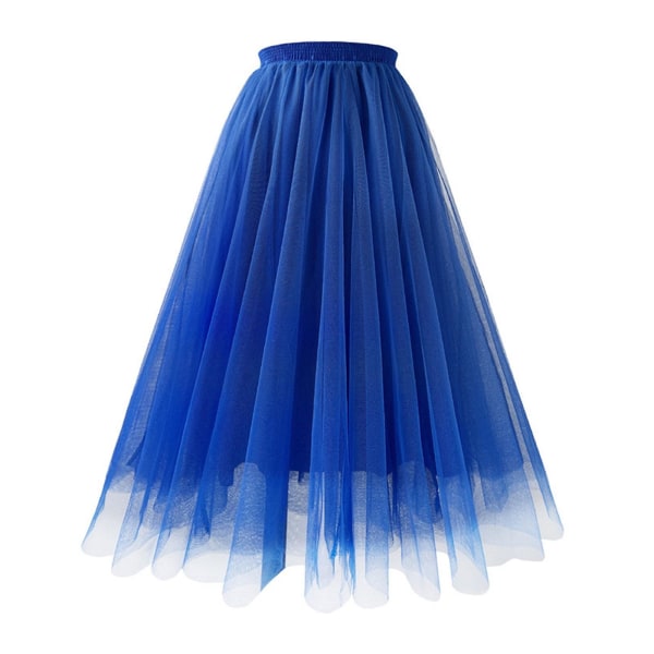 Kvinnors högkvalitativ veckad gasväv kort kjol Vuxen Tutu danskjol Clearance A Blue L