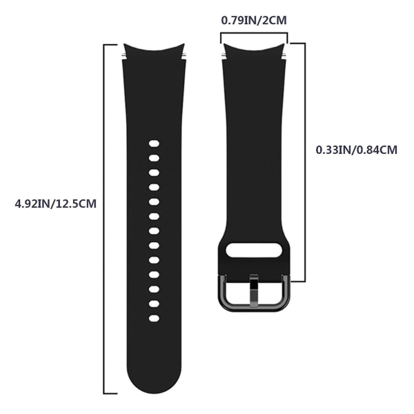 Watch för Samsung Galaxy Watch 4 44mm mjuk silikon sportrem Ersättning H