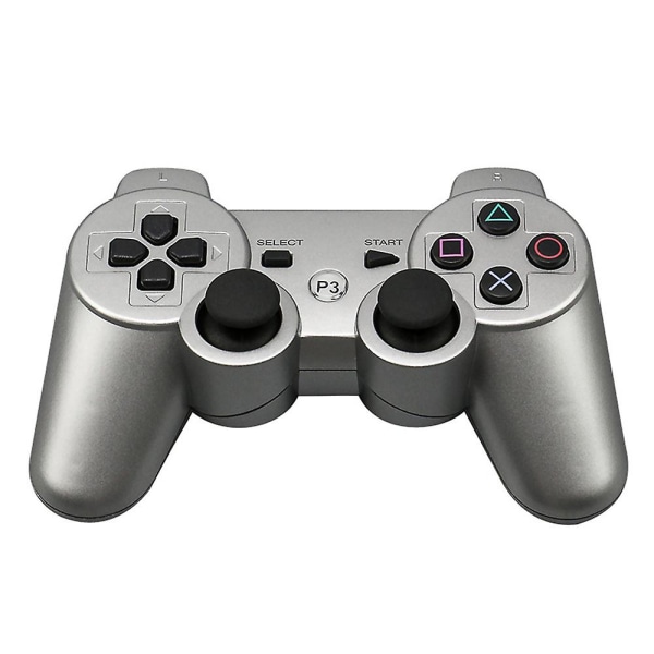 Fjärrkontroll för spelkontroll för Ps3 Wireless Bluetooth 30 Controller Silver Gray