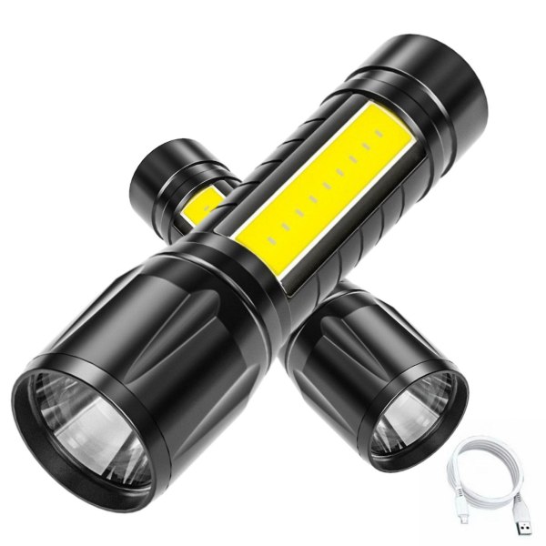 Kraftfull handhållen ficklampa LED-ficklampa Uppladdningsbar 1000 Lumens ficklampa med 4 lägen