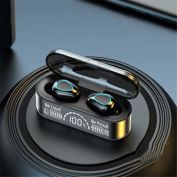 G35b Wireless Digital Display Headset Bluetooth 5.2 Earbuds Earphone Mini In-ear Gaming Stereo Headset R