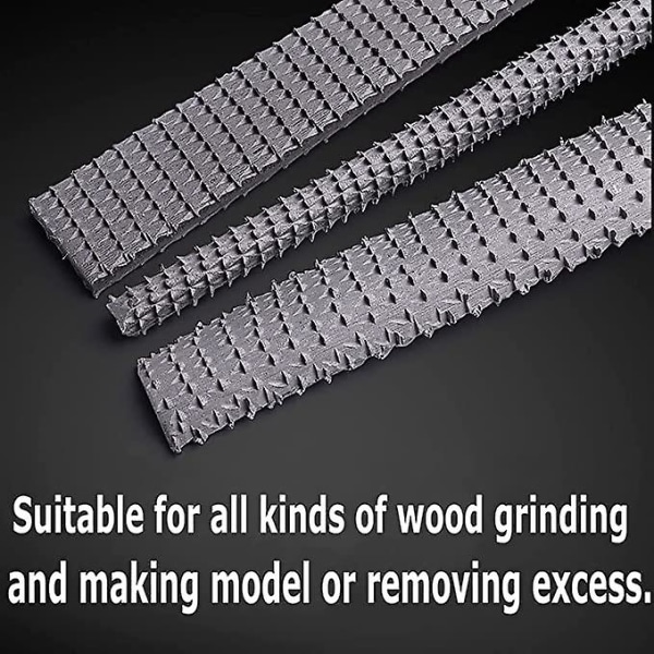 Set 3-pack träfil träbearbetningsfil, rund, halvrunda, platt fil rasp högkvalitativ kolstål raspfil för formning av trä