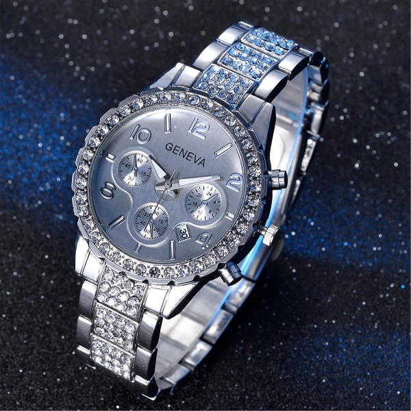 Lyxig Full Diamond Steel Strip Ms Quartz Analog Watch Diamond Watch X