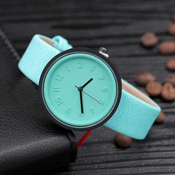 Unisex modenummerklockor Quartz Canvas Watch K