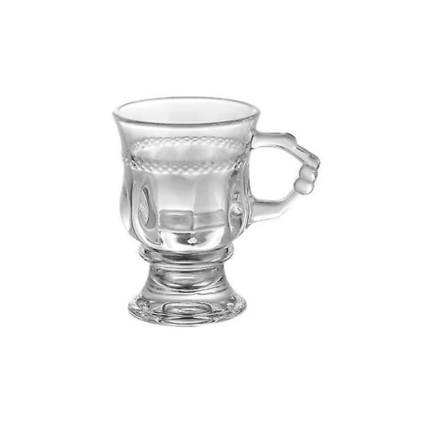1 st Retro präglad glasbägare Mini högvärdigt champagneglas (transparent)