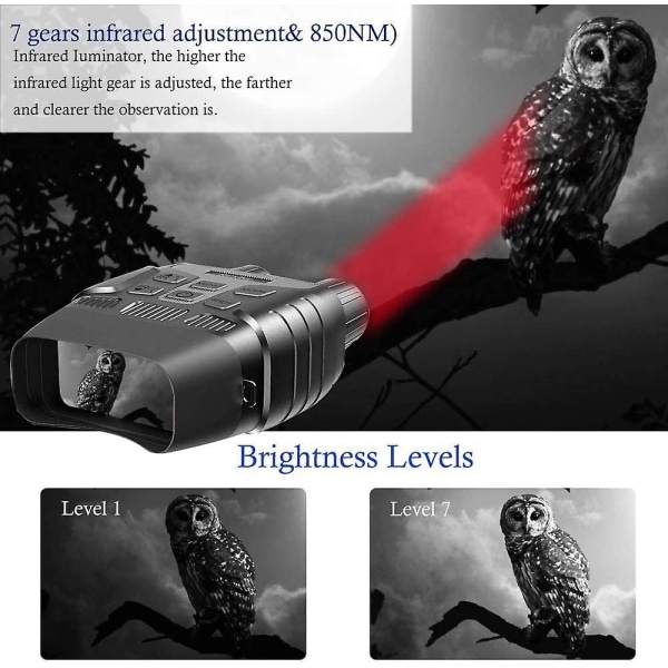 Nattsynsglasögon kikare med LCD-skärm, infraröd (ir) digitalkamera