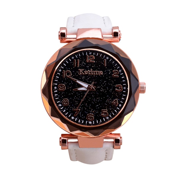 Damer Casual Fashion Quartz Watch Sky Twinkling Dial Watch E