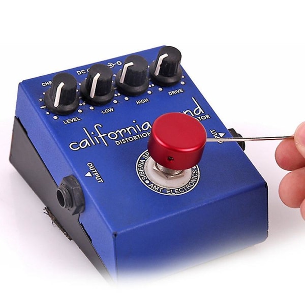 Gitarreffekter pedal fotkontakt effektor cap effekter pedaltillbehör cap (4st/ set) Silver