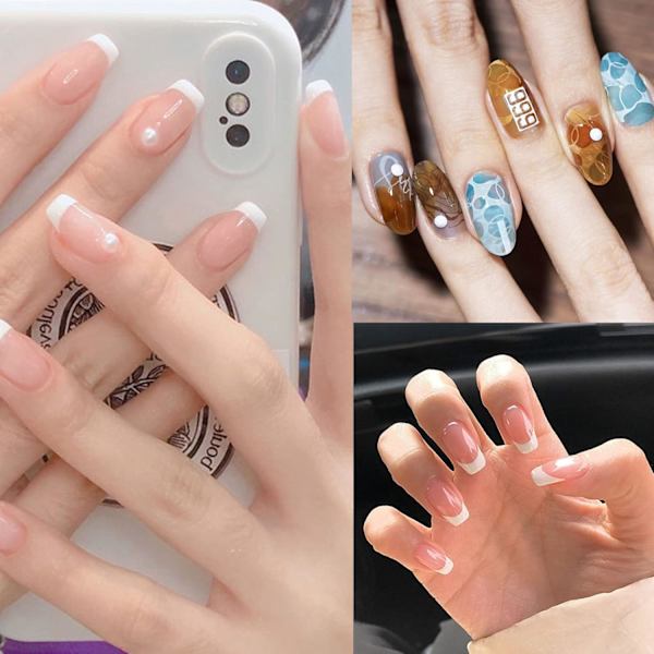 Klar Nagelstempel, Silikon Nagelstempel, Nagelgeléstempel med Lock och Skrapa för DIY Nagelkonstverktyg Tillbehör, Mjuka Klara Stempelverktyg