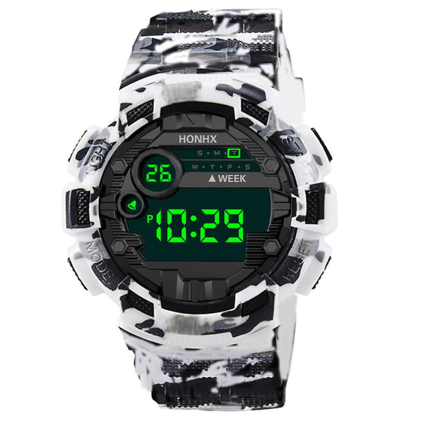Honhx Luxury Mens Digital Led Watch Date Sport Män Outdoor Electronic Watch Q