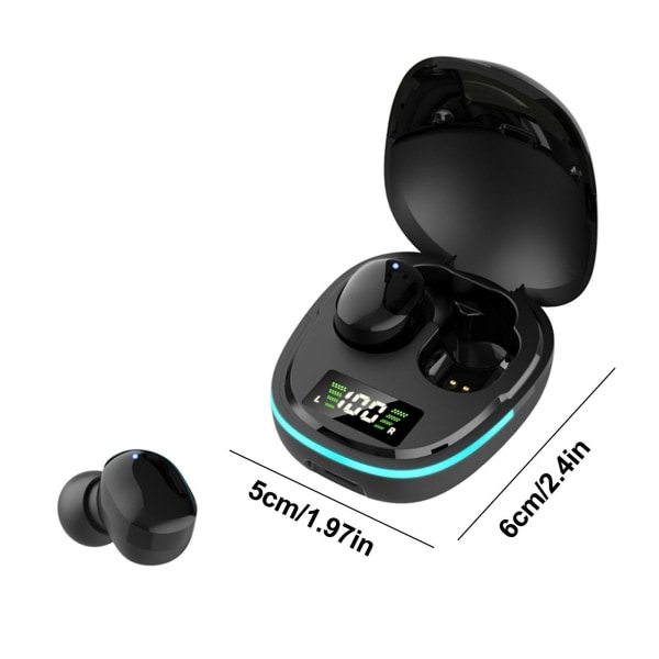 Hi-fi Tws-hörlurar med led andningslampa Digital skärm Touch-kontroll Trådlösa Bluetooth hörlurar Hörlurar In Ear Earbuds Headset Ipx5