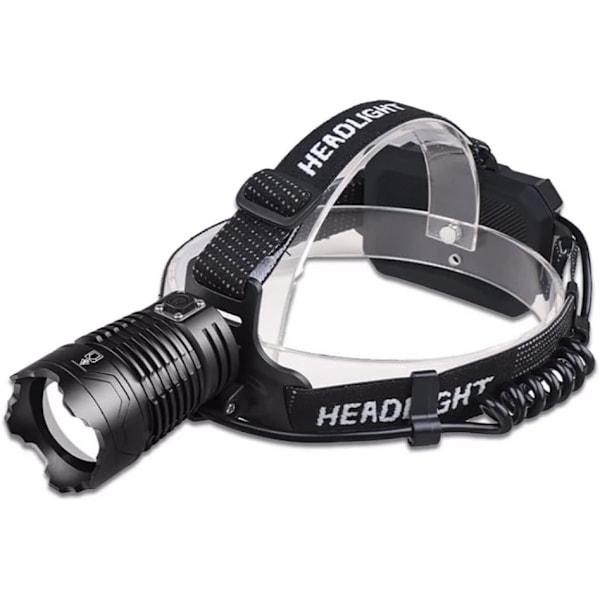 Laddningsbar pannlampa, Super Power XHP360 Lamp Bead LED Pannlampa 8000 Lumen Super Ljus LED Pannlampa Ficklampa, Pannlampa Ljusast Lämplig