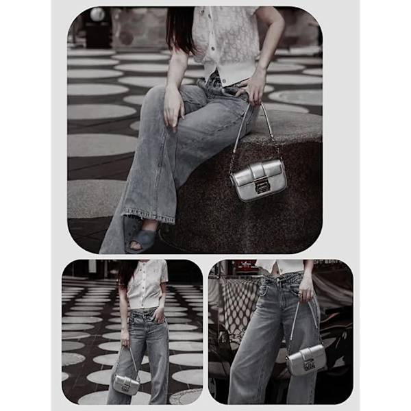 90-tals axelväska för kvinnor, trendig handväska för tjejer, elegant stil, crossbody-clutch, mode