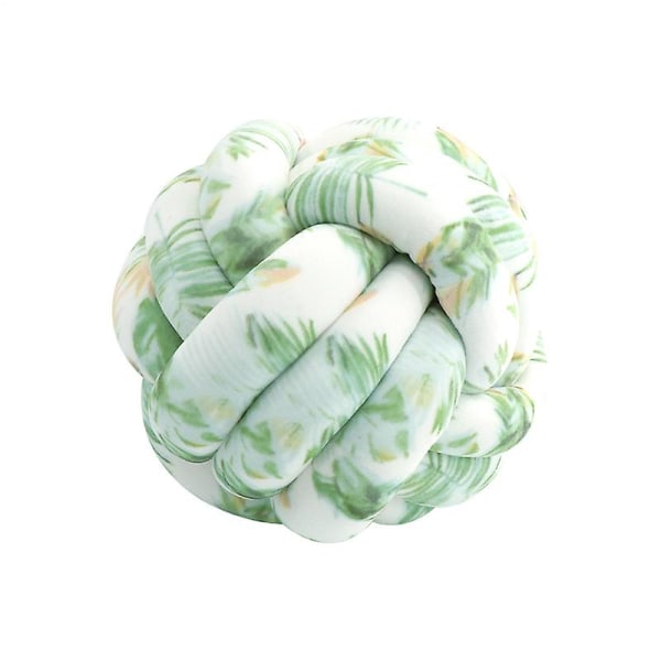 Knot kudde rund boll kudde, barn kast kudde hem dekorativa kudde Green white 35cm