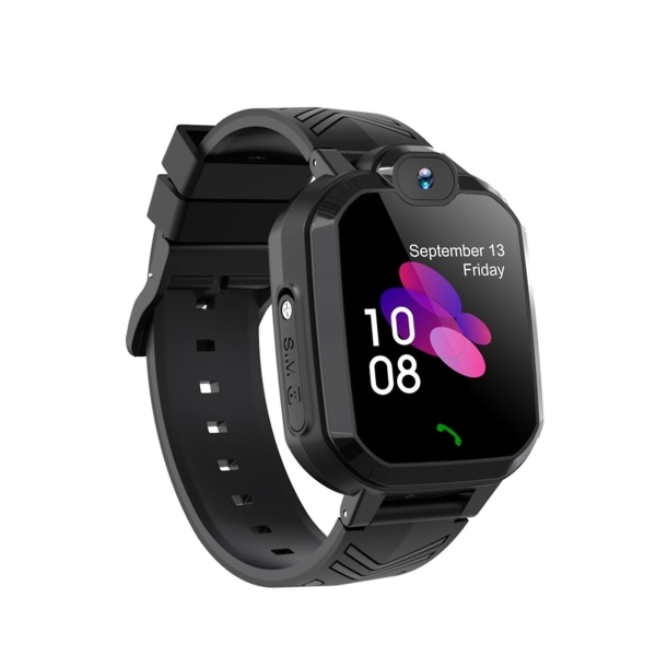 Smart watch för barn , watch, GPS-positionering, högupplöst skärmfotografering, student smart watch Black