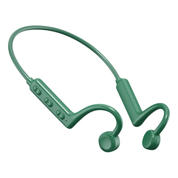 Trådlösa Bluetooth -headset Benledningshörlurar Bluetooth 5.0 Trådlösa hörlurar Outdoor Sport Headset Business Headset Green