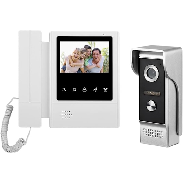 4,3 Tums Trådbunden Videodörrtelefon System Visuell Intercom Dörrklocka Med 1 Monitor + 1 * 700TVL Utomhuskamera För Hemövervakning