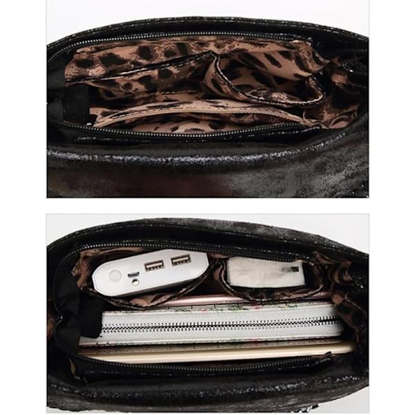 Damer Väska Handväskor Ny Casual Kedja En-axels Messenger Väska Trendig Dam Små Flik Cross Body Väskor Kopplingspungar Black Goldchain