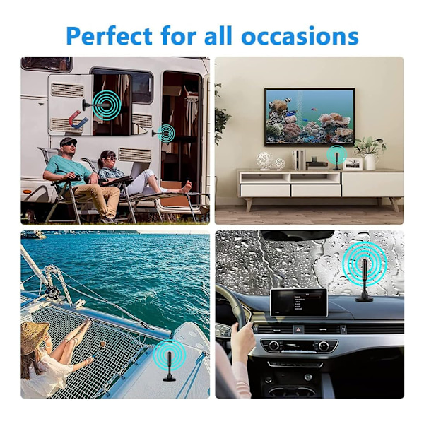Digital TV-antenn inomhus HDTV-antenn med smart signal Digital TV-antenn 1080P 4K TV-kanaler 130 signalräckvidd