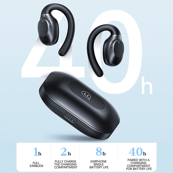 Trådlösa Bluetooth 5.3 Stereo Sporthörlurar med två öron