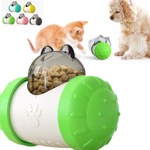 Sällskapsdjur Katt och Hund Toy Tumbler Slow Feeder, Hund pedagogisk leksak Pet Supplies Grön Green