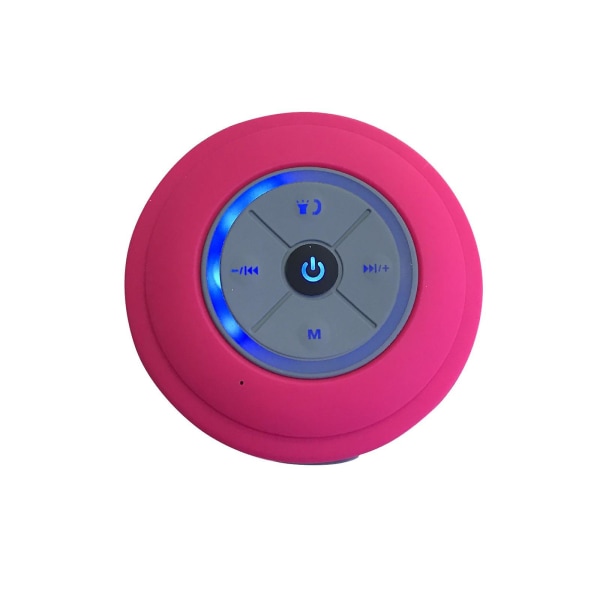 Bärbar Bluetooth högtalare Trådlös duschhögtalare för telefon Bluetooth subwoofer Handfri bilhögtalare Pink