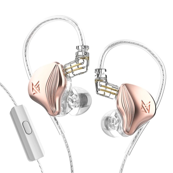Kz Zex Hybrid-hörlurar Hifi Bass Passiv brusreducering Löstagbar kabel Trådansluten headset med mikrofon Y