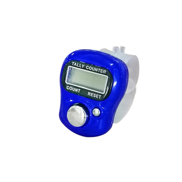 Elektronisk Digital Finger Ring Tally Counter Handhållen Stickning Rad Counter Clicker Ny Mini Royal Blue